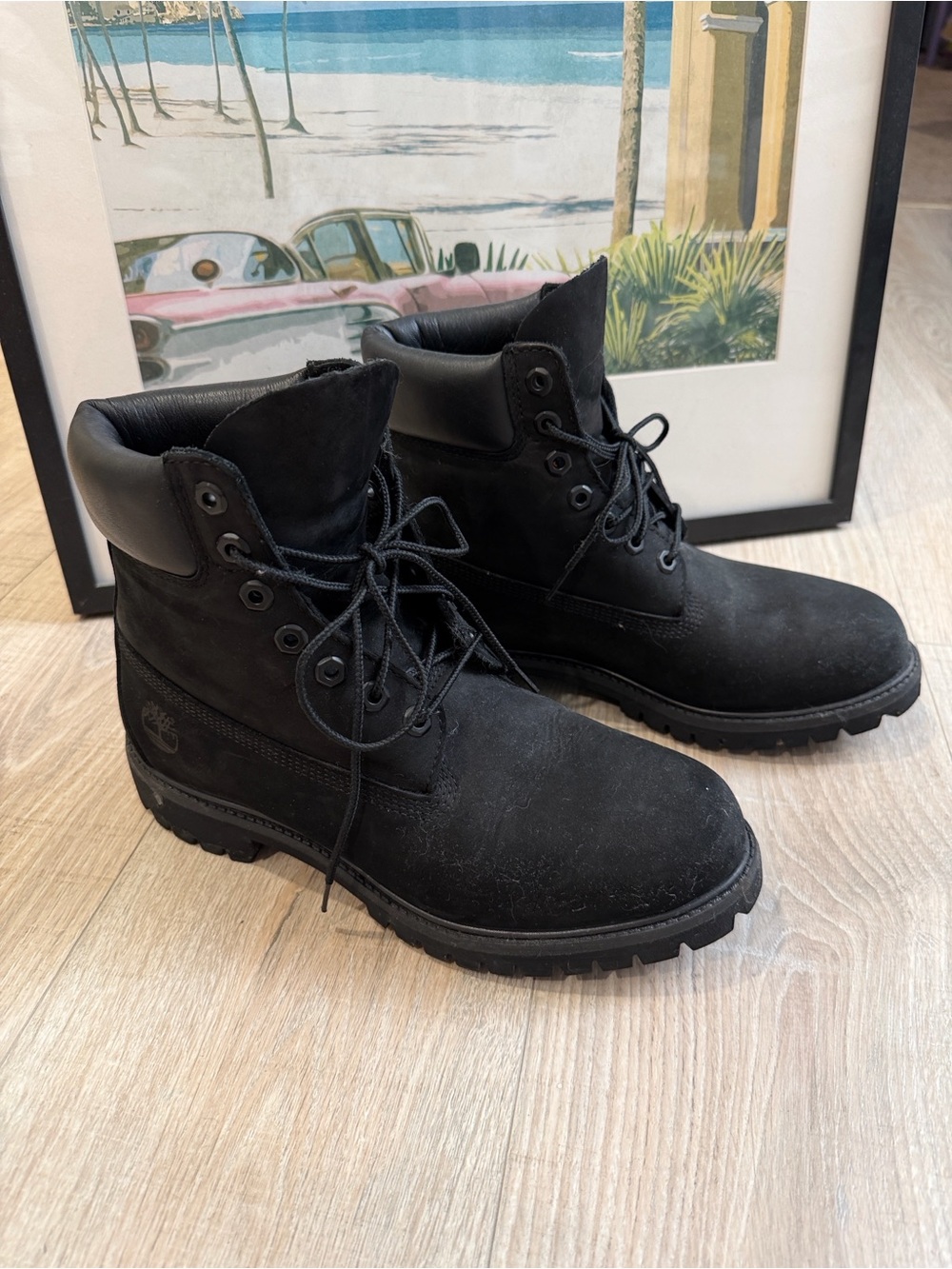 Timberland Black Lace-Up Boots